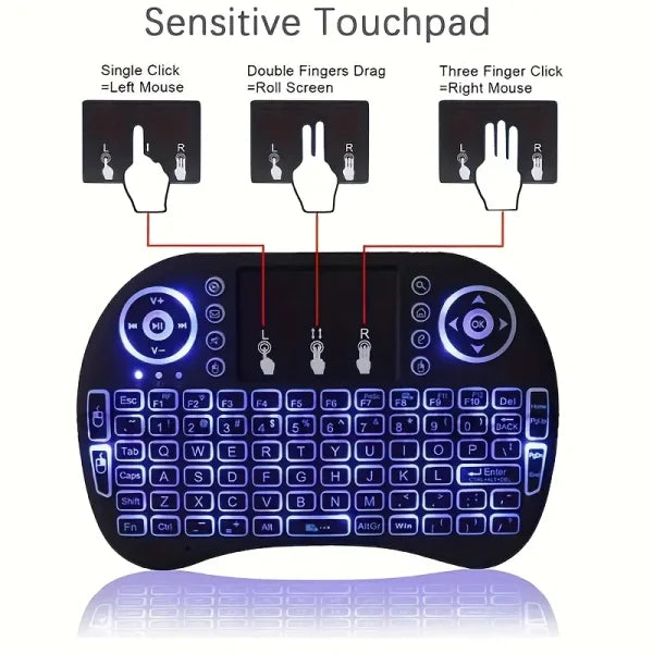 I8 Mini Wireless Keyboard Backlit